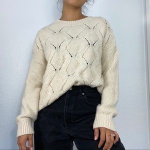 H&M Cream Knitted Sweater Size S